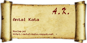 Antal Kata névjegykártya
